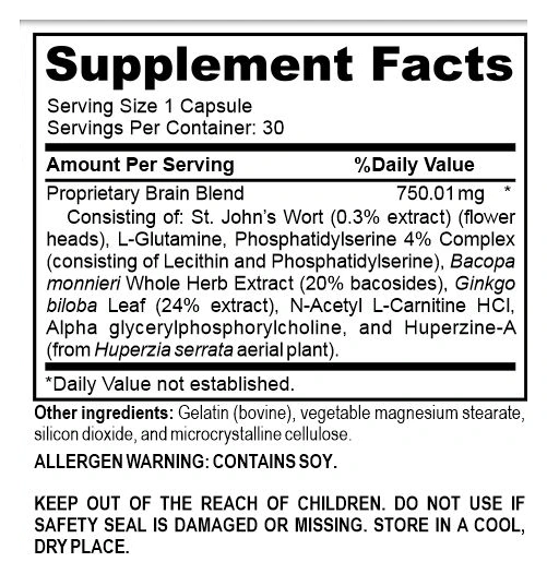 CogHealth™ — supplement facts